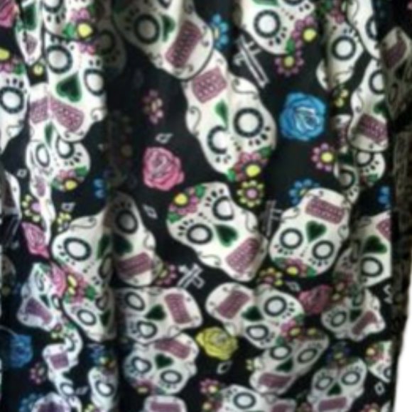 Calaveras Fit & Flare 50s vibe skulls pin up dress - Picture 8 of 10